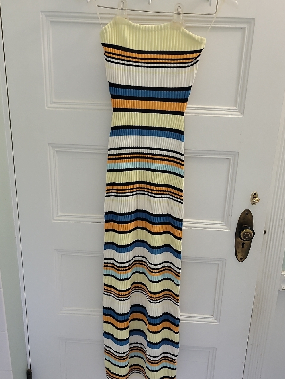 Solid & Striped The Caroline Strapless Maxi Dress S Variegated Stripe Knit NWT - Picture 4 of 10